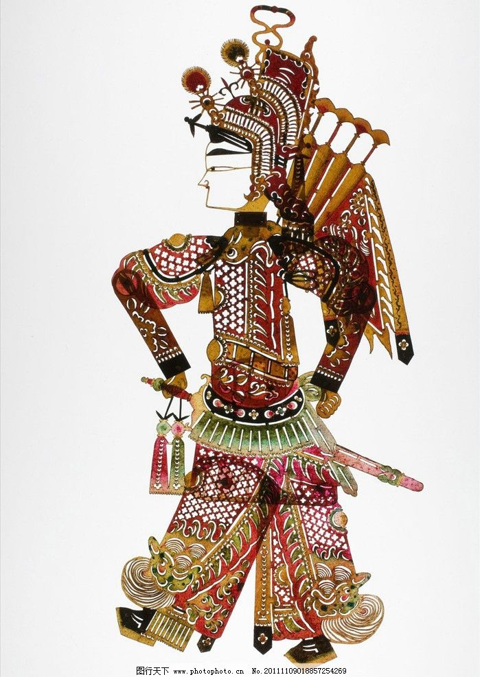 高清剪纸 皮影戏 文化艺术 传统文化 民间传统 手工 剪纸 将军 戏剧