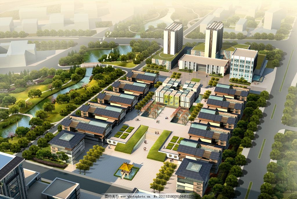 古产业园鸟瞰|产业园整体鸟瞰图片