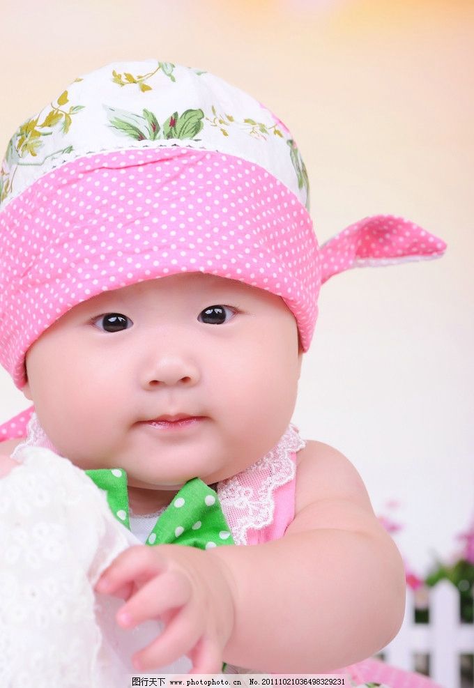漂亮宝宝,小孩,可爱,戴帽子的宝宝,儿童幼儿,人物图库,摄影,300DPI,JPG